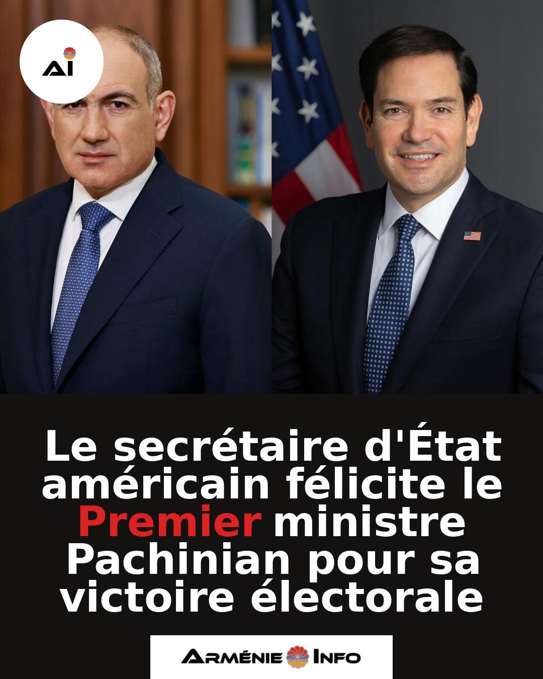 Le-secretaire-dEtat-americain-felicite-le-Premier-ministre-Pachinian-pour-sa-victoire-electorale
