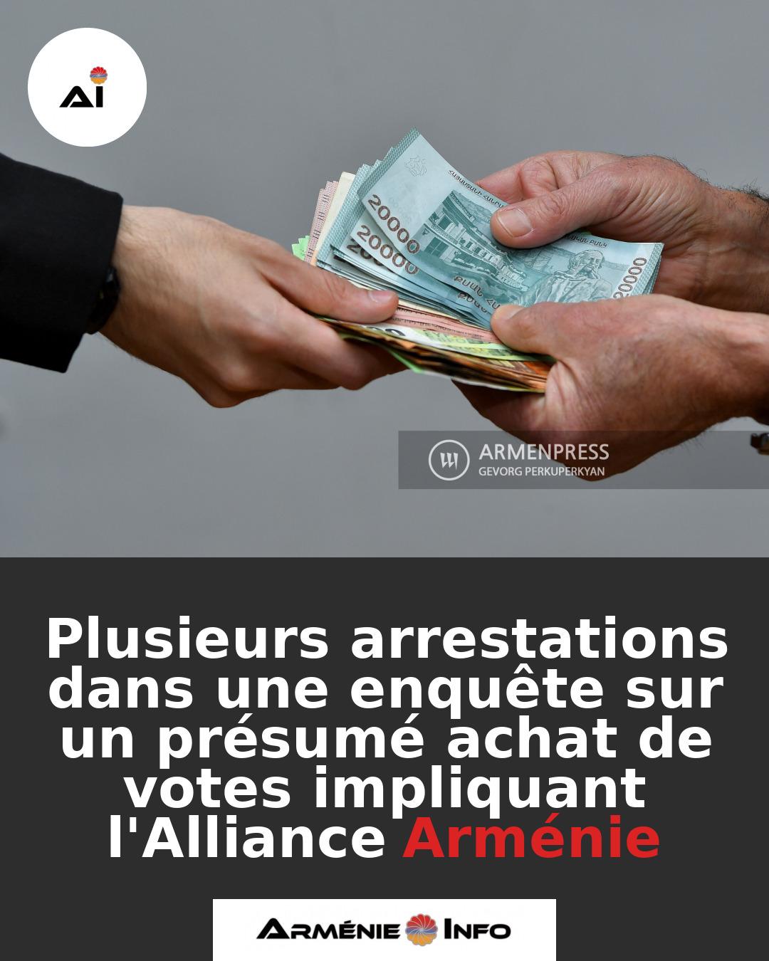 Plusieurs-arrestations-dans-une-enquete-sur-un-presume-achat-de-votes-impliquant-lAlliance-Armenie