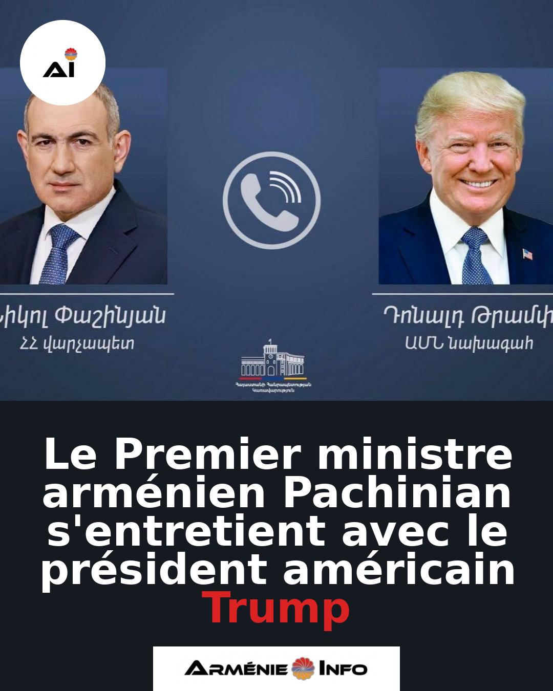 Le-Premier-ministre-armenien-Pachinian-sentretient-avec-le-president-americain-Trump