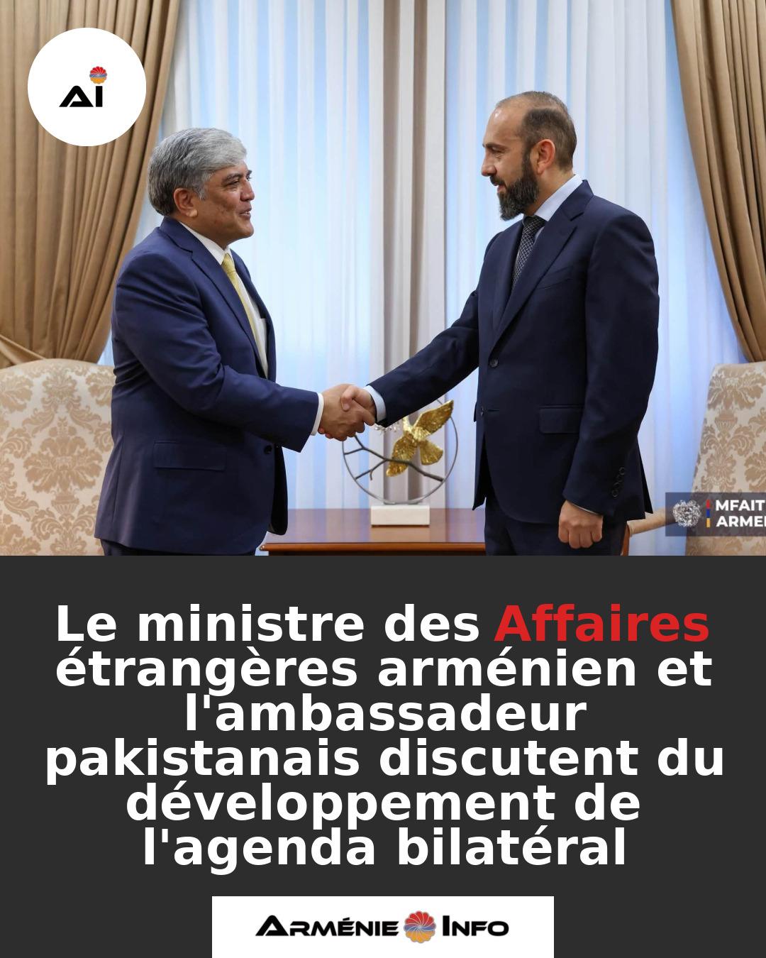 Le-ministre-des-Affaires-etrangeres-armenien-et-lambassadeur-pakistanais-discutent-du-developpement-de-lagenda-bilateral
