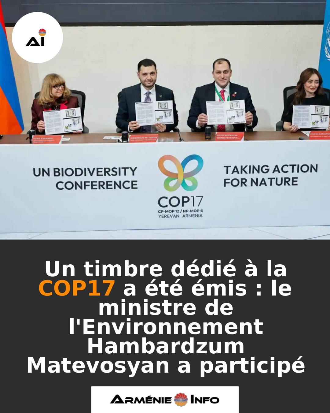 Un-timbre-dedie-a-la-COP17-a-ete-emis-le-ministre-de-lEnvironnement-Hambardzum-Matevosyan-a-participe